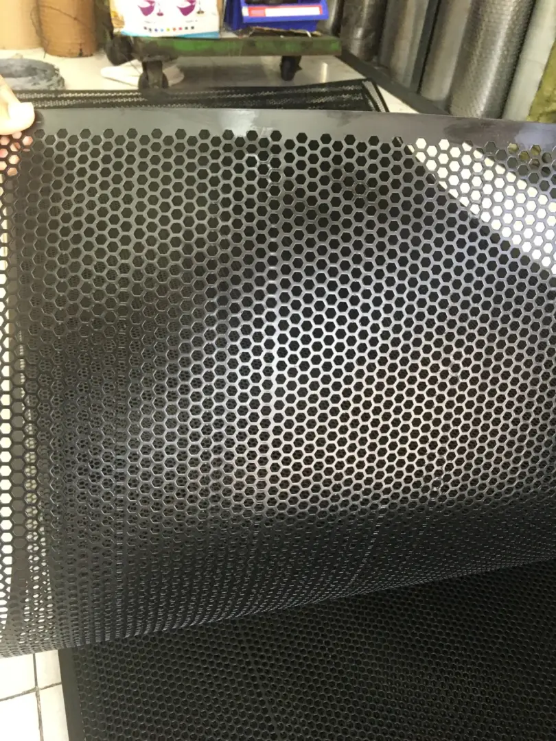 TÔN LỖ LỤC GIÁC SƠN ĐEN 1M X 2M